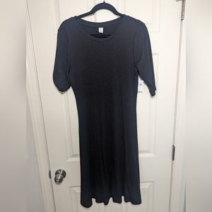 Ribbed cotton midi dress